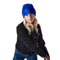 Bright Royal - Side - Beechfield Circular Patch Beanie