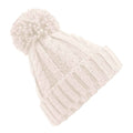 Oatmeal - Front - Beechfield Cable Knit Melange Beanie