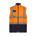 Orange-Navy - Front - Yoko Adults Unisex Two Tone Bodywarmer