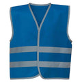 Royal Blue - Front - Yoko Childrens-Kids Hi-Vis Two Band Waistcoat