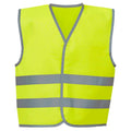 Yellow - Front - Yoko Childrens-Kids Hi-Vis Two Band Waistcoat