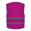 Raspberry - Back - Yoko Childrens-Kids Hi-Vis Two Band Waistcoat