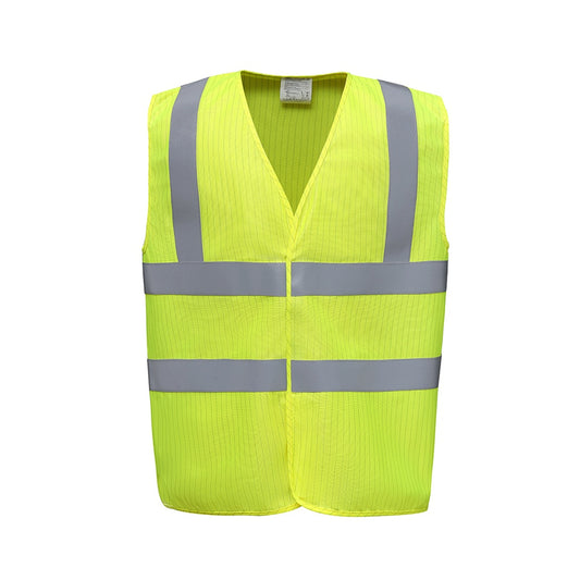 Yellow - Front - Yoko Hi-Vis Anti-Static Flame Retardant Waistcoat