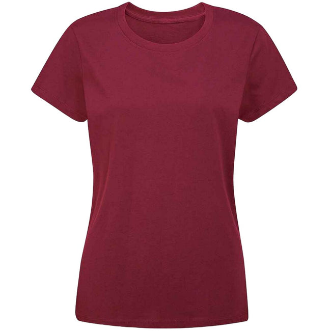 Burgundy - Front - Mantis Womens-Ladies Organic T-Shirt