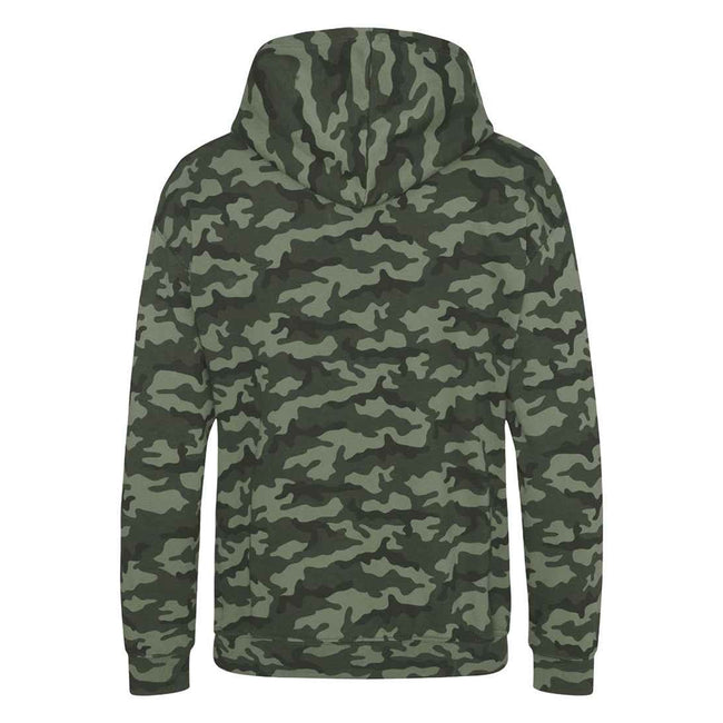 Green Camo - Back - AWDis Childrens-Kids Camo Hoodie