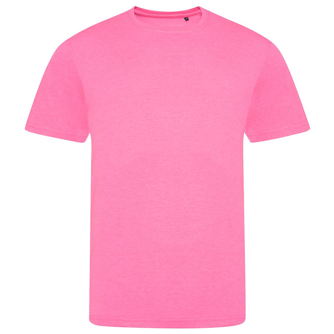 Electric Pink - Front - AWDis Unisex Adults Electric Tri-Blend T-Shirt