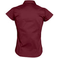 Medium Burgundy - Back - SOLS Womens-Ladies Excess Short Sleeve Fitted Work Shirt