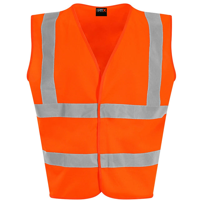 Orange - Front - PRO RTX High Visibility Childrens-Kids Waistcoat