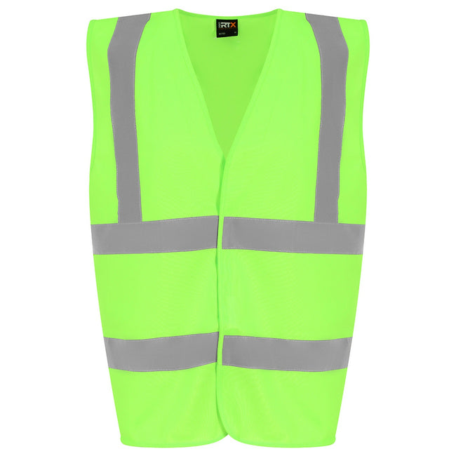 Lime Green - Front - PRO RTX High Visibility Childrens-Kids Waistcoat