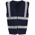 Navy - Front - PRO RTX High Visibility Unisex Waistcoat