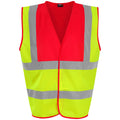 Yellow-Pink - Front - PRO RTX High Visibility Unisex Waistcoat