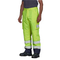 Yellow - Front - PRO RTX High Visibility Mens Cargo Trousers