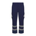 Navy - Front - PRO RTX High Visibility Mens Cargo Trousers