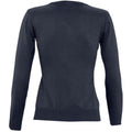 Navy - Back - SOLS Womens-Ladies Galaxy V Neck Sweater