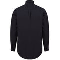 Black - Back - Henbury Mens Modern Long Sleeve Classic Fit Oxford Shirt