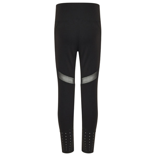 Black - Back - Tombo Kids-Childrens-Girls Panelled Leggings