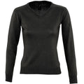 Black - Front - SOLS Womens-Ladies Galaxy V Neck Sweater