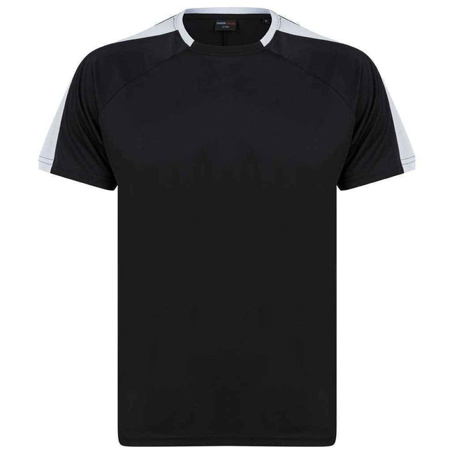 Black-White - Front - Finden and Hales Unisex Team T-Shirt