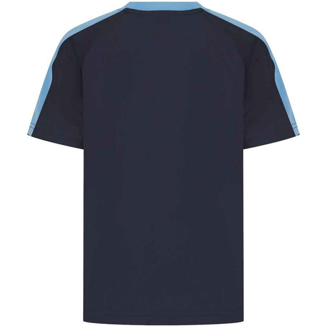 Navy-Sky Blue - Back - Finden and Hales Unisex Team T-Shirt