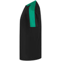 Black-Emerald - Side - Finden and Hales Unisex Team T-Shirt