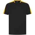 Black-Gold - Front - Finden and Hales Unisex Team T-Shirt