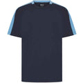 Navy-Sky Blue - Front - Finden and Hales Unisex Team T-Shirt