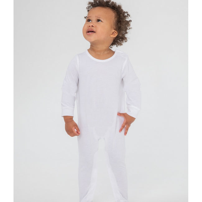 White - Side - Larkwood Babies Organic Sleepsuit