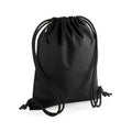 Black - Front - BagBase Unisex Recycled Gymsac