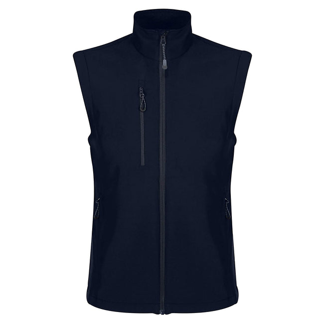 Navy - Front - Regatta Professional Mens Honestly Made Recycled Soft Shell Bodywarmer
