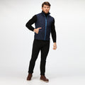 Navy-French Blue - Back - Regatta Professional Mens Ablaze Soft Shell Bodywarmer