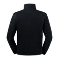 Black - Back - Russell Mens Authentic Zip Neck Sweatshirt