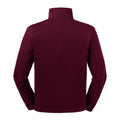 Burgundy - Back - Russell Mens Authentic Zip Neck Sweatshirt