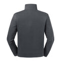 Convoy Grey - Back - Russell Mens Authentic Zip Neck Sweatshirt