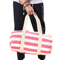 Natural-Pink - Back - Westford Mill Unisex Nautical Barrel Bag