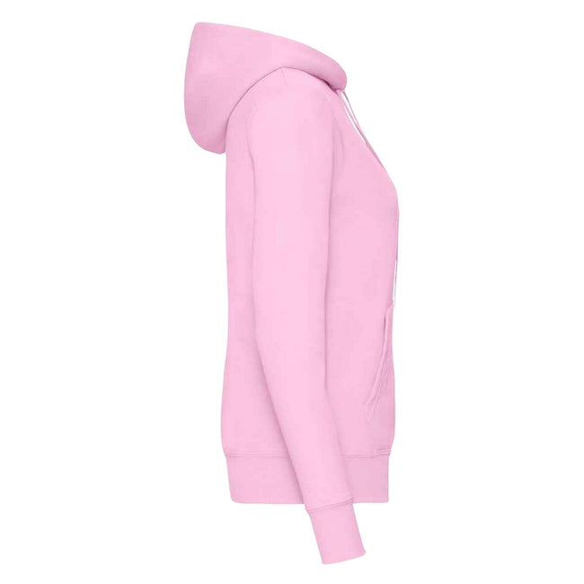 Light Pink - Side - Fruit of the Loom Classic Lady Fit Hooded Sweatshirt