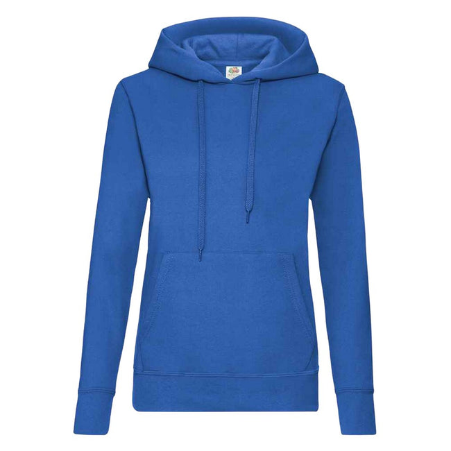 Royal Blue - Front - Fruit of the Loom Classic Lady Fit Hooded Sweatshirt