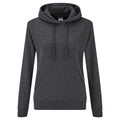 Dark Heather - Front - Fruit of the Loom Classic Lady Fit Hooded Sweatshirt