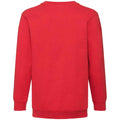 Red - Back - Fruit of the Loom Kids-Childrens Classic Drop Shoulder Sweatshirt