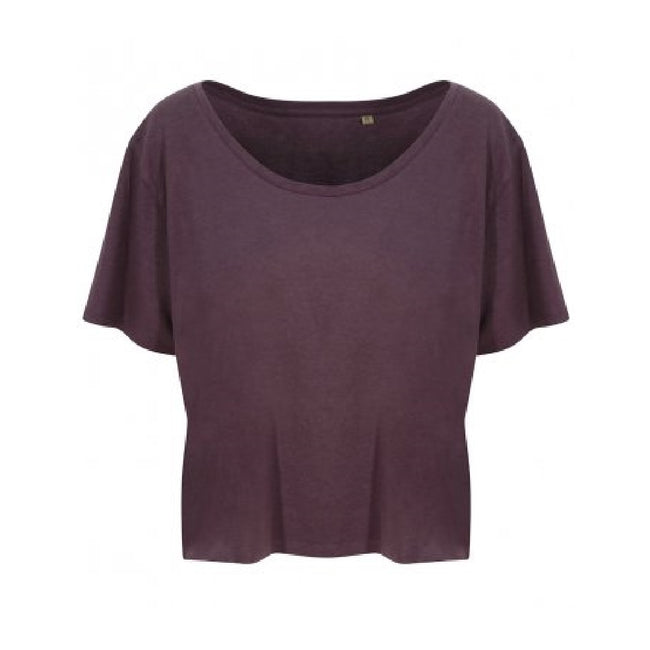 Wild Mulberry - Front - Ecologie Womens-Ladies Daintree EcoViscose Cropped T-Shirt