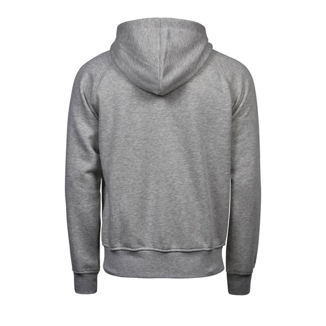Heather Grey - Back - Tee Jays Mens Fashion Zip Hooded Sweatshirt
