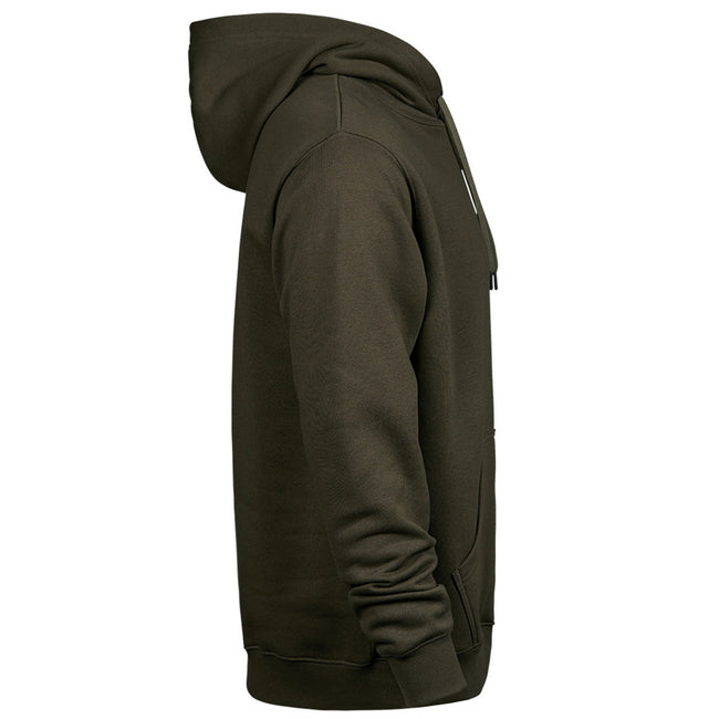 Dark Olive - Side - Tee Jays Mens Hooded Sweatshirt
