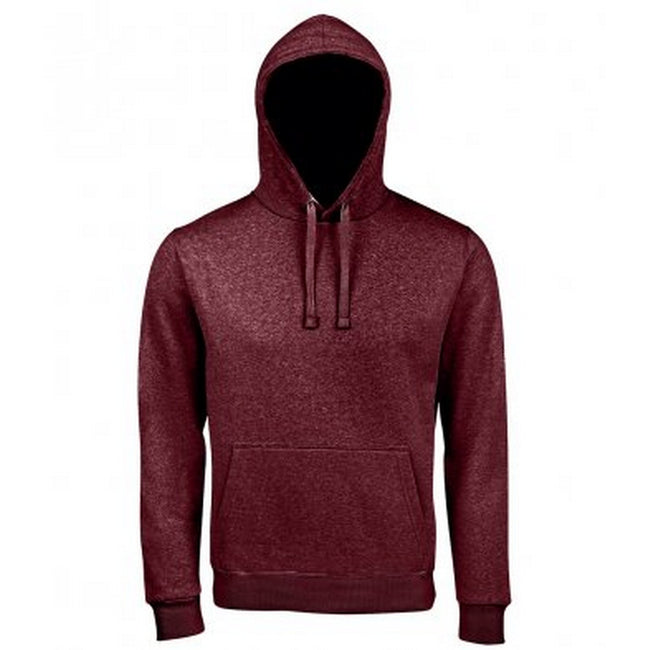 Heather Oxblood - Front - SOLS Unisex Adults Spencer Hooded Sweatshirt