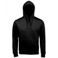 Black - Front - SOLS Unisex Adults Spencer Hooded Sweatshirt