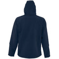 French Navy - Side - SOLS Mens Replay Hooded Soft Shell Jacket (Breathable, Windproof And Water Resistant)