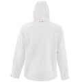 White - Side - SOLS Mens Replay Hooded Soft Shell Jacket (Breathable, Windproof And Water Resistant)