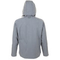 Grey Marl - Back - SOLS Mens Replay Hooded Soft Shell Jacket (Breathable, Windproof And Water Resistant)