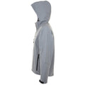 Grey Marl - Side - SOLS Mens Replay Hooded Soft Shell Jacket (Breathable, Windproof And Water Resistant)