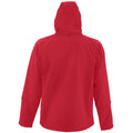 Pepper Red - Back - SOLS Mens Replay Hooded Soft Shell Jacket (Breathable, Windproof And Water Resistant)