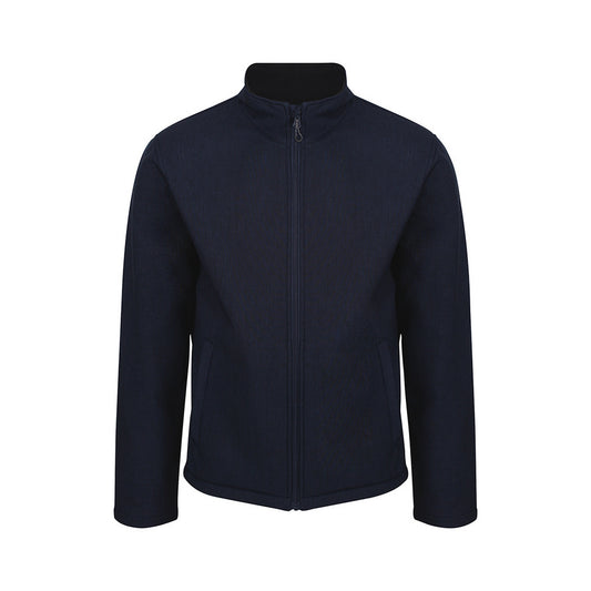 Navy Marl - Front - Regatta Mens Limestone Marl Soft Shell Jacket
