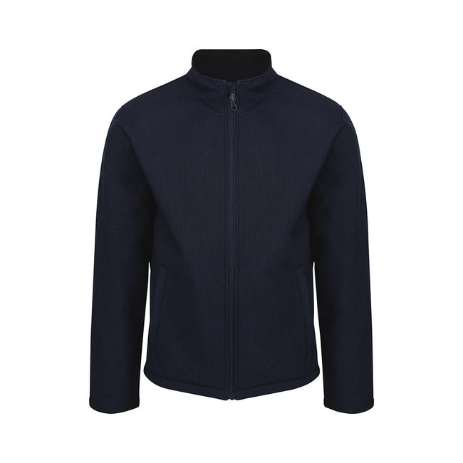 Navy Marl - Front - Regatta Mens Limestone Marl Soft Shell Jacket